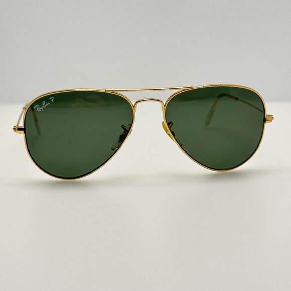 Ray Ban Sunglasses RB 3025 001/58 Polarized Aviator Large Metal 55-14 - Picture 1 of 8